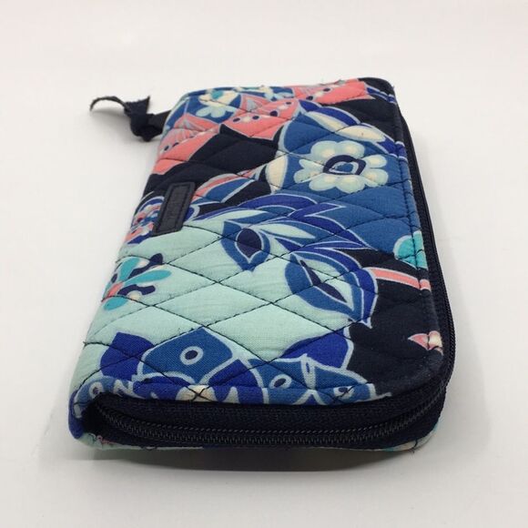 Vera Bradley zippy zip around long wallet Lotus Flower Swirl - Picture 5 of 13